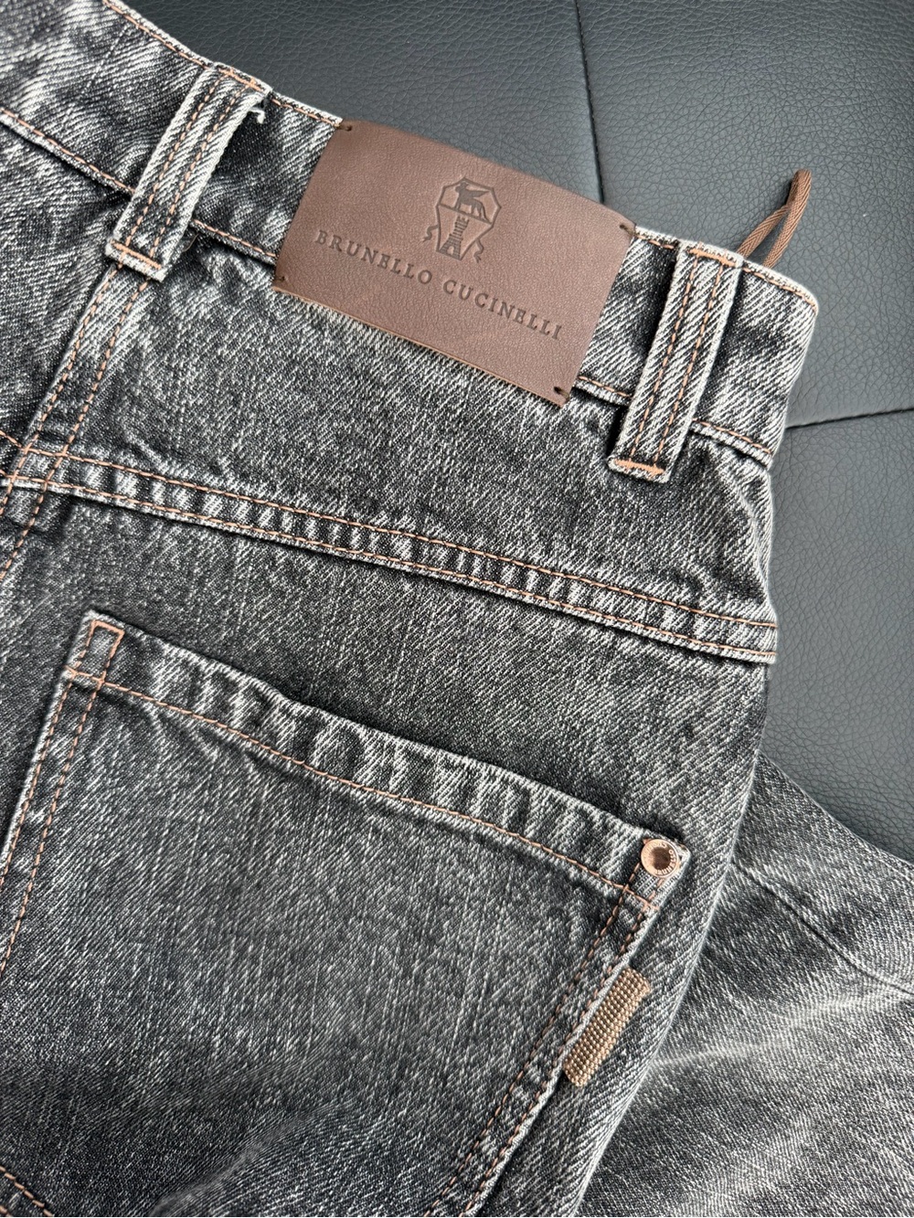 Brunello Cucinelli dark gray jeans, 0
